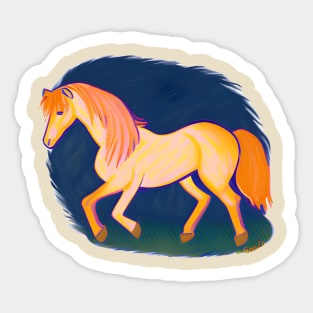 Icelandic Horse Colorful Sticker